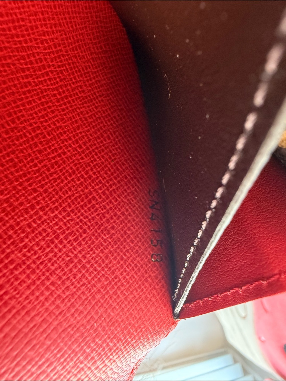 Louis Vuitton Brown Monogram Continental Wallet with Red Flower Accent - Picture 10 of 11